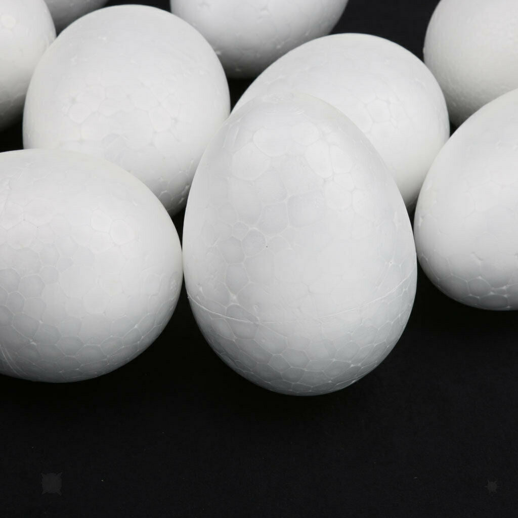 20 Pieces White Modelling Eggs DIY Children Painting Crafts Decor Balls