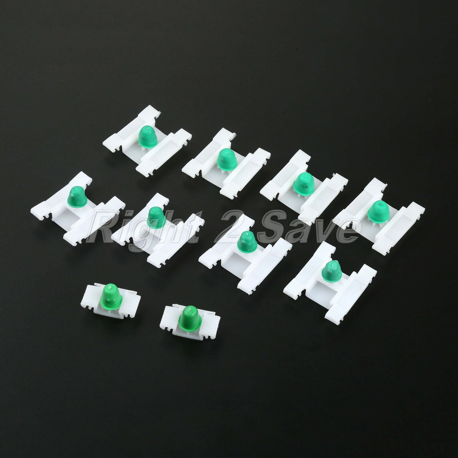 Car 2x Half Clips & 10x Clips Consisting of Long/Short Stem Fit for MK3 Golf