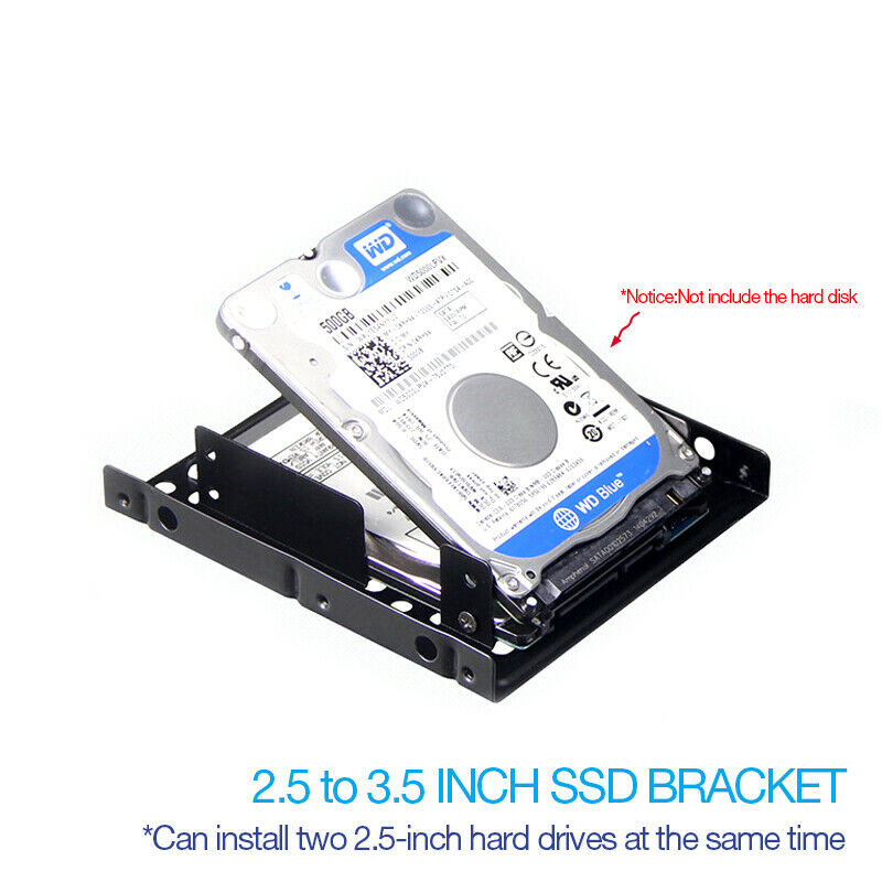 Thick Double-layer Hard Drive Bracket 2.5 to 3.5 Inch SSD Hard Disk Bay N.l8