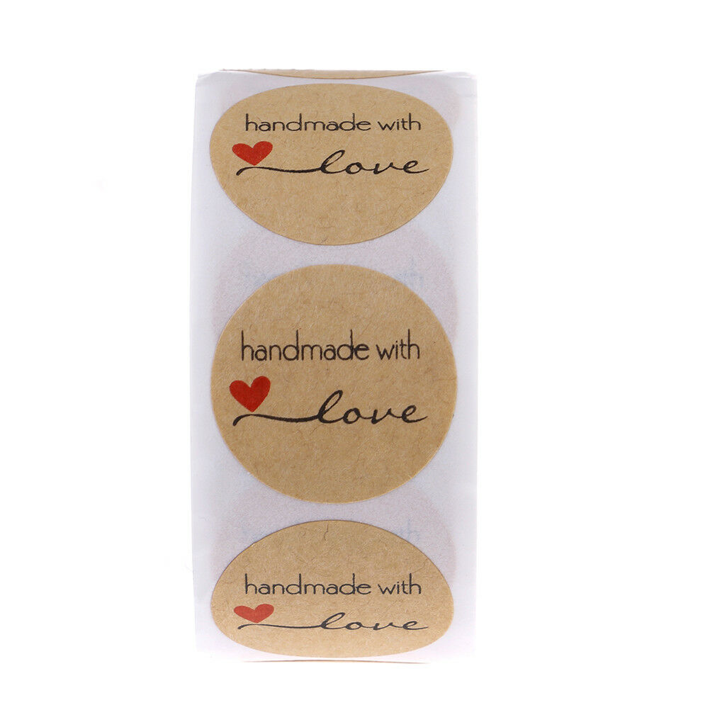 500 thank you stickers scrapbooking hand made handmade lable wedding stic.l8