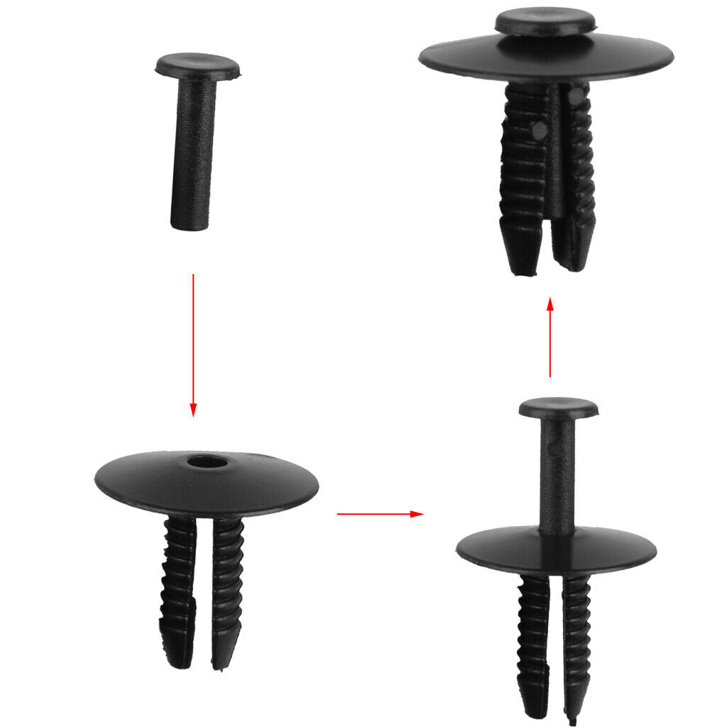 Nylon Push-Type Retainers Clips for  51-11-8-174-185 30Pcs