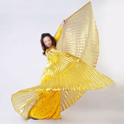 Shining Belly Dance Costume Isis Wings - Golden