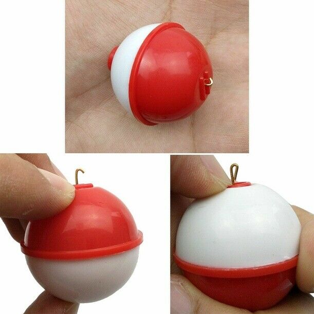 25pcs Fishing Bobbers Hard ABS Snap-on Floats Round Float Bobbers Fishing Tackle