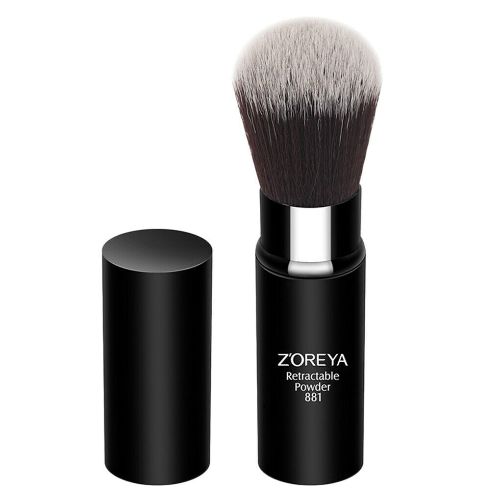 Retractable Make up Brush Makeup Foundation Blusher Face Powder Brush Black