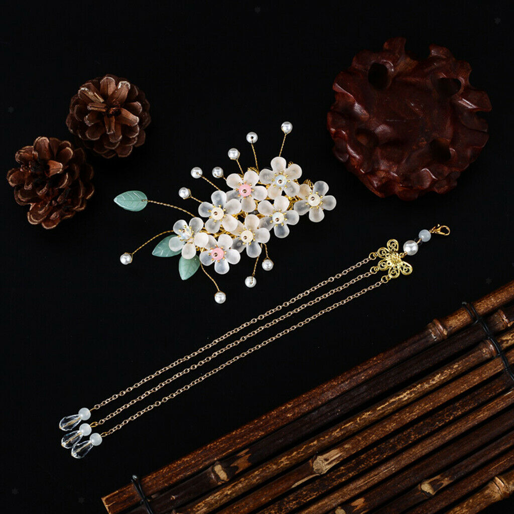 2 Pieces Female Hairpin Retro Hair Comb Tassel Hair Clasp Hair Accessories