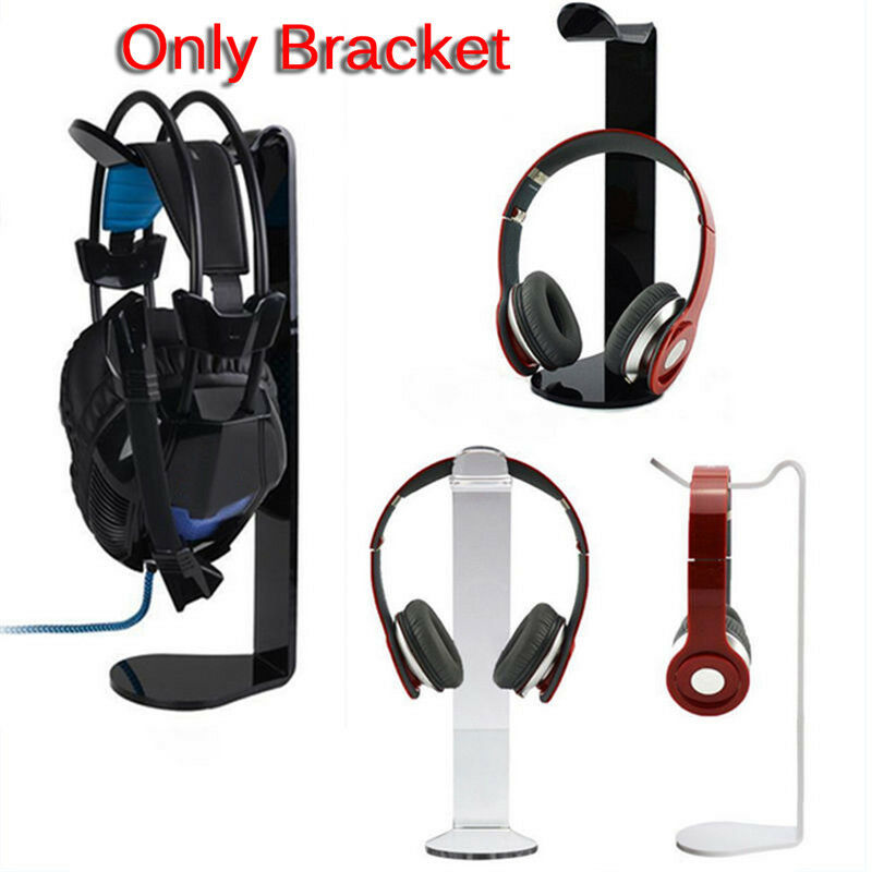 Acrylic Headphone Display Stand Holderuqack Earphone Headset Hanger 'Desk.l8