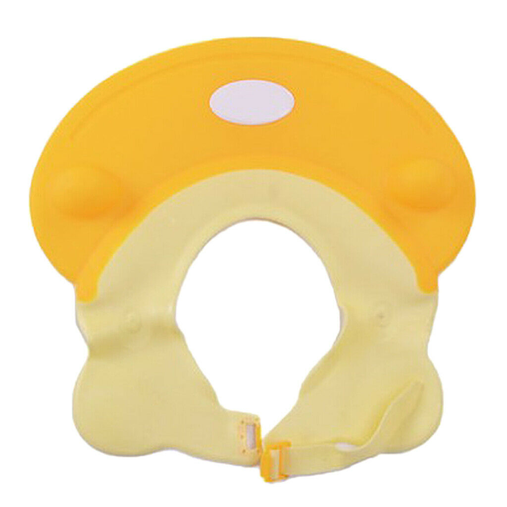 Adjustable kids Baby Shampoo Bath Shower Hat Cap Wash Hair Shields Yellow