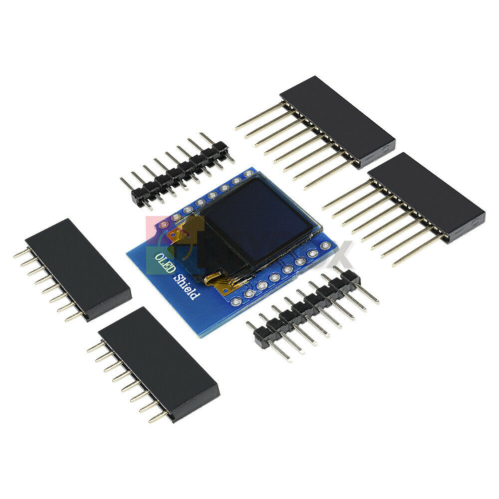 2PCS 0.66" D1 Mini OLED Display SSD1306 64x48 Shield for ESP8266 Arduino NodeMcu