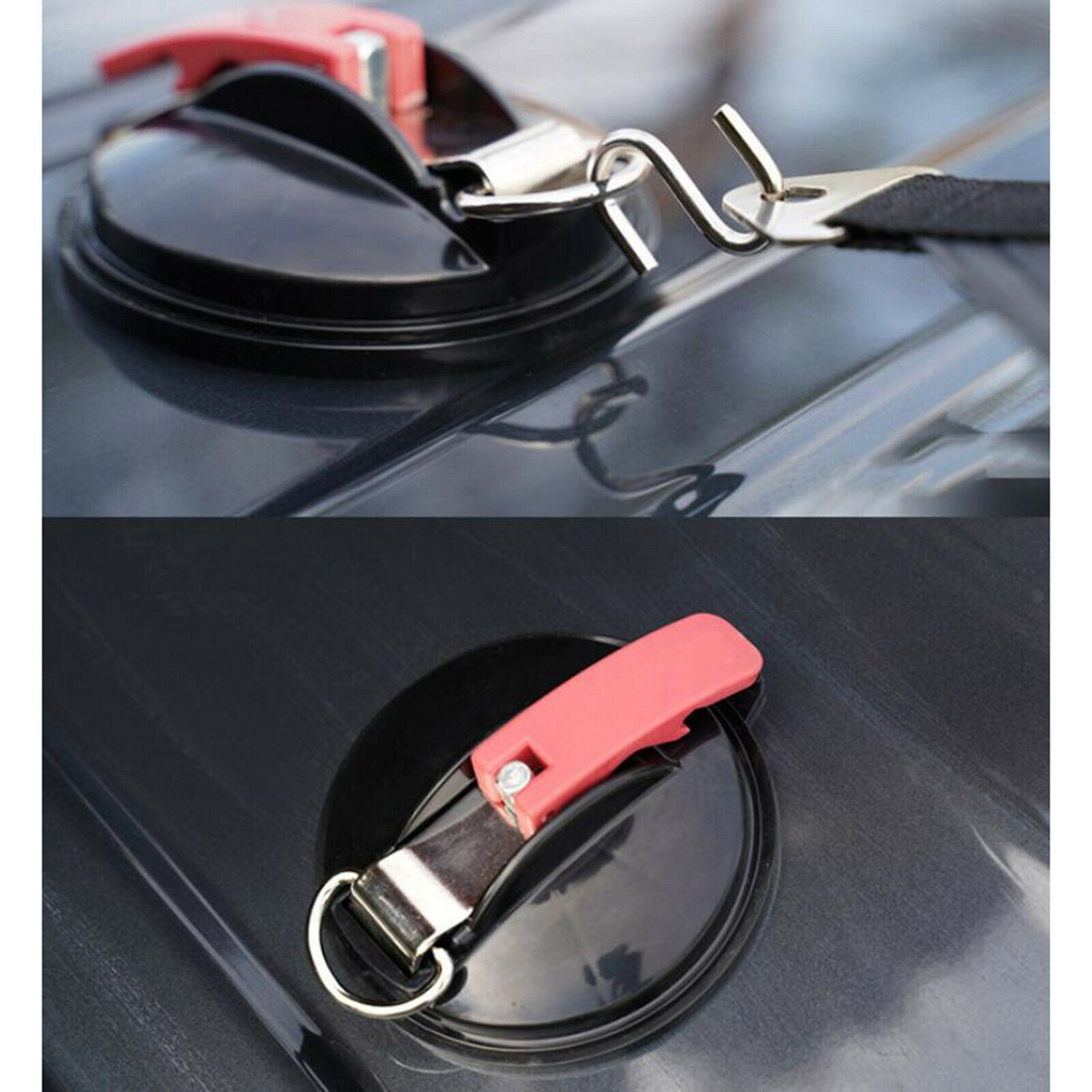 3X Suction Cup Anchor Tie Down Car Side Awning Durable With Securing S Hook