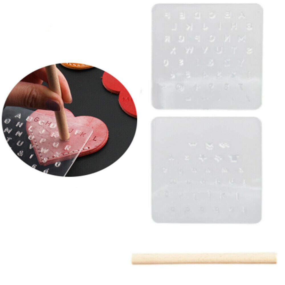 DIY Leather Punch Transparent Alphabet Letter Number Leather Punch Stamper Tools