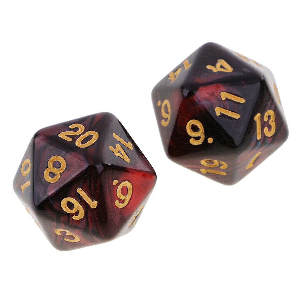 Set of 10 D20 Multi Side Dices for Board Game Toys DND Game Math Teaching