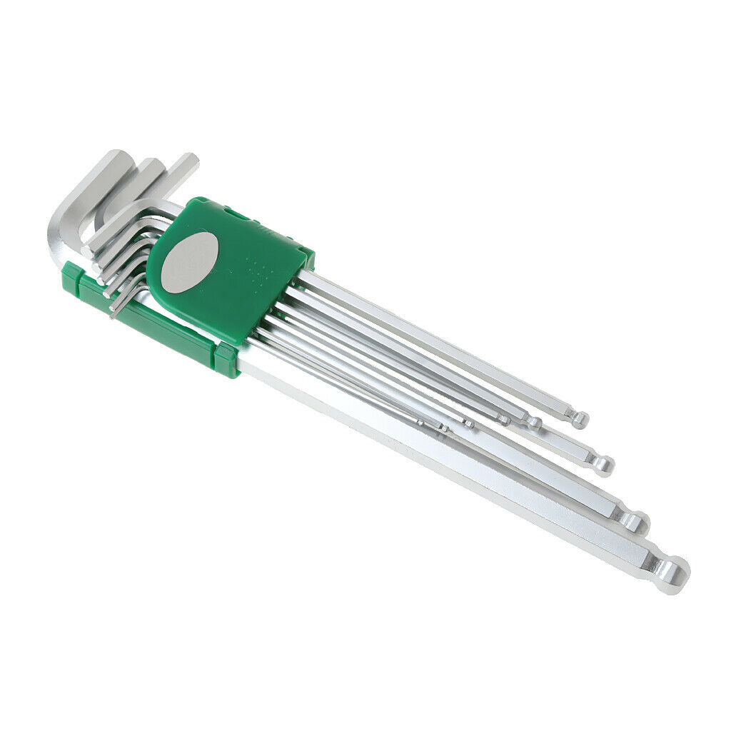 9 Pieces Hex Key Allen Wrench Arm Ball End Hex Key Wrench Extended