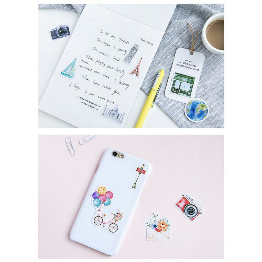 46 Pcs Creative Paper Stickers Package Diy Diary Stickers Album Scrapbooking