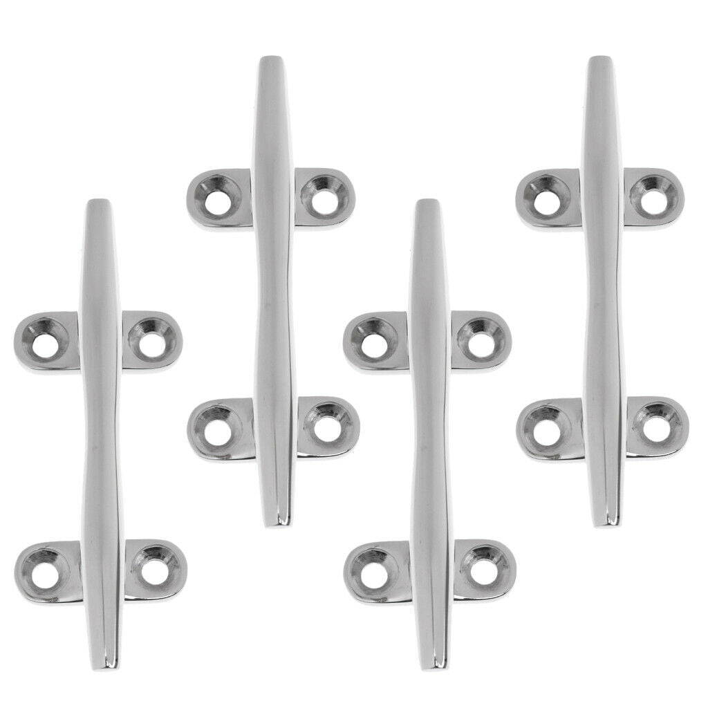 4 Pack 316 Stainless Steel Boat Cleat Dock Rope Hardware Anchor Holder