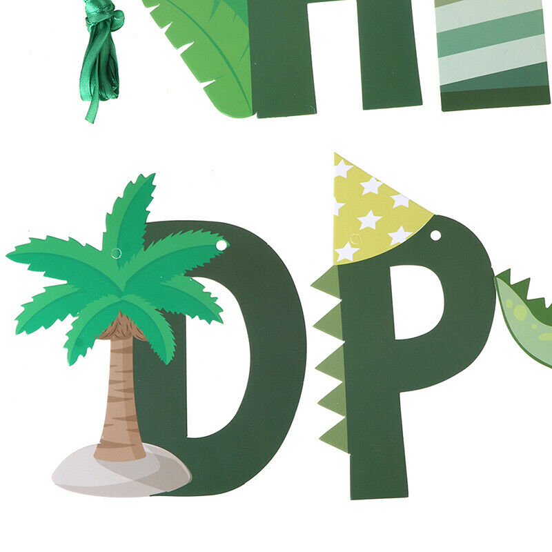 Dinosaur Birthday DIY Garland Happy Birthday Banners Roar Dino Party Wild One_DD