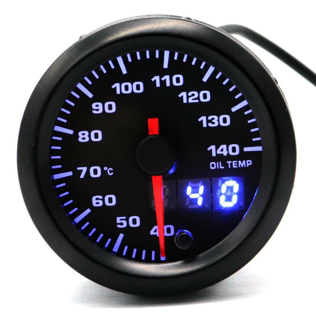 Digital Table Oil Temperature Display LED Backlit Auto Meter With
