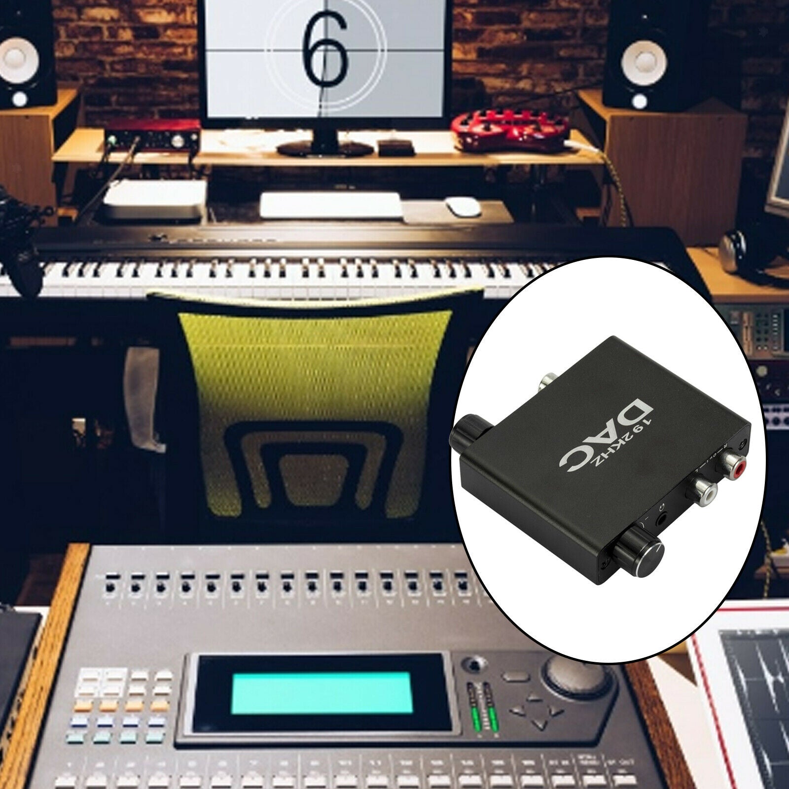 Aluminum 192kHz 24-Bit DAC RCA Digital to Analog RCA Audio Converter