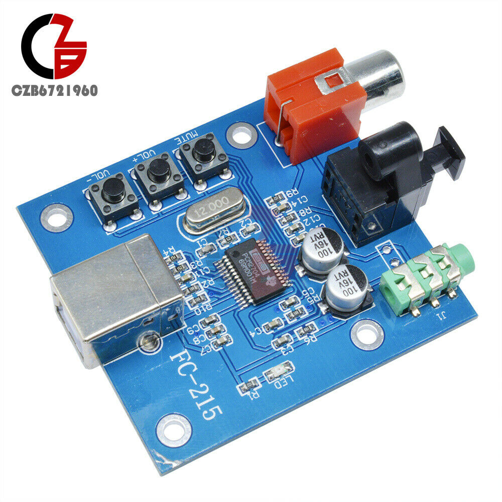 16-Bits PCM2704 DAC Decoder Board USB to Analog S/PDIF Output Audio Sound Card