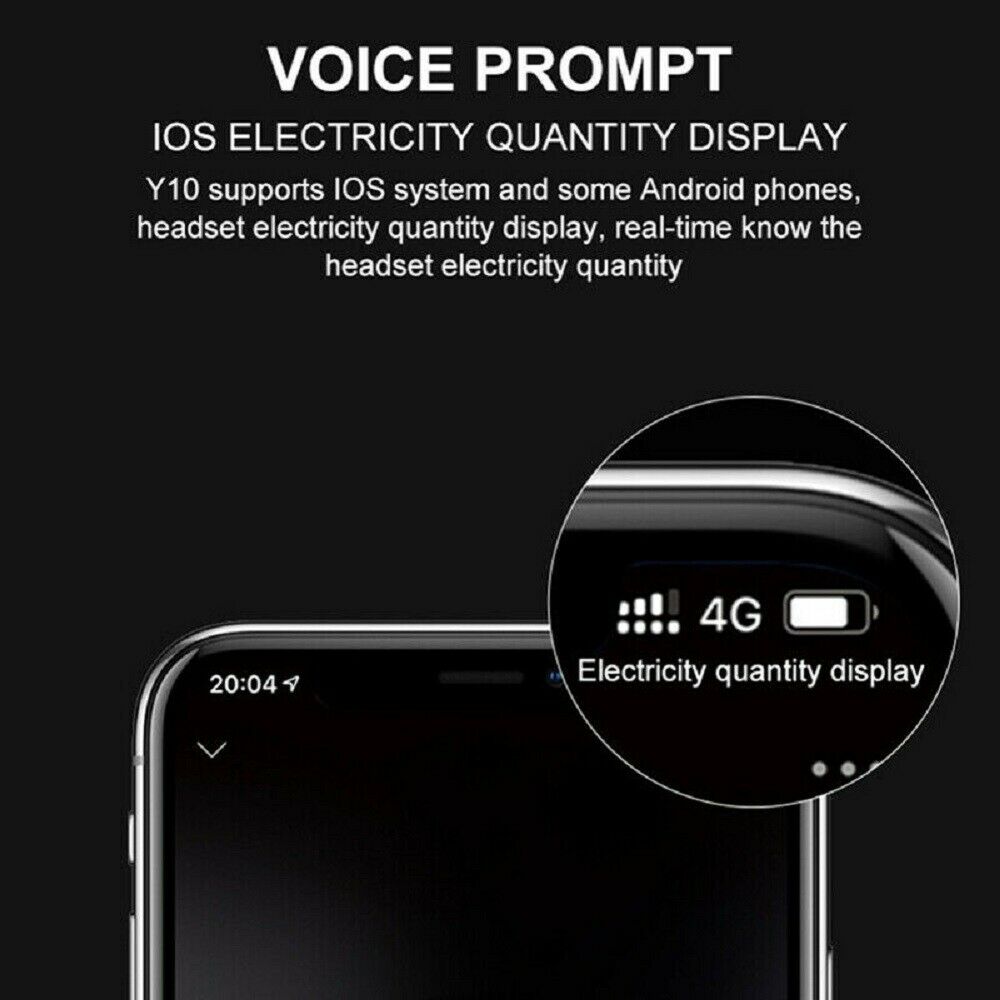 Bluetooth Headset Handsfree Wireless Earpiece Waterproof Earphone Stereo Earbuds