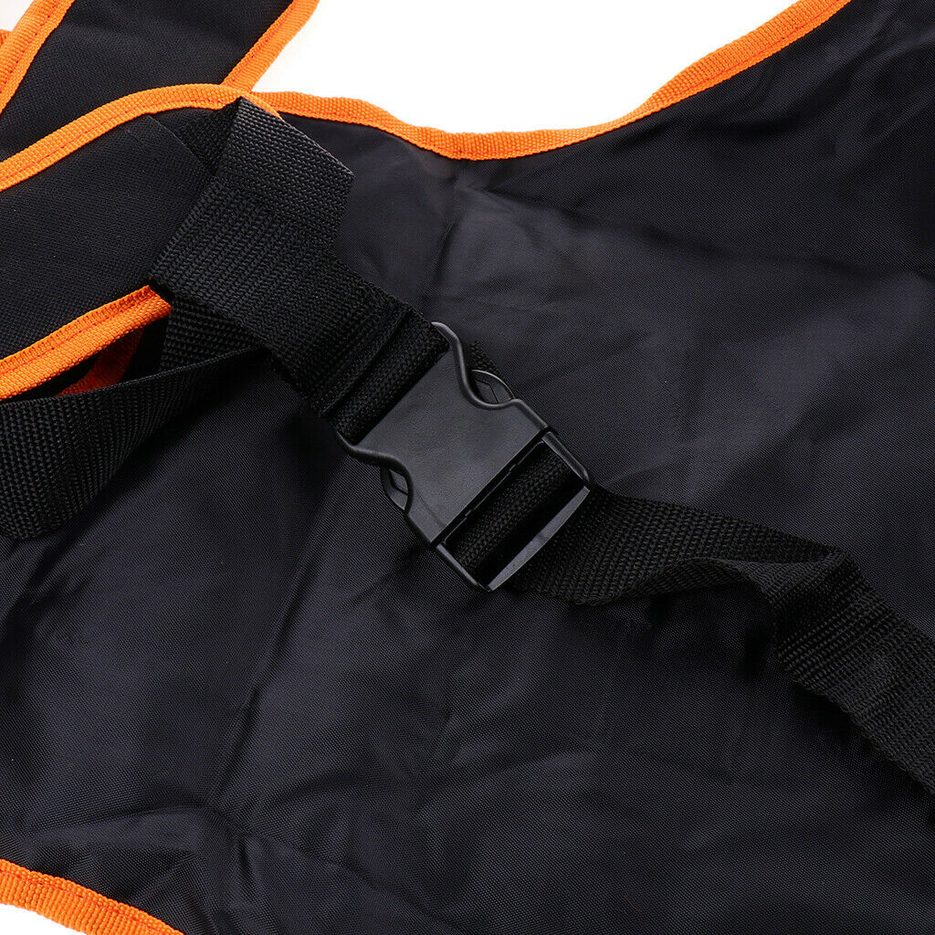 Multifunctional Oxford Cloth Work Apron with Pockets Men Women Black+Orange