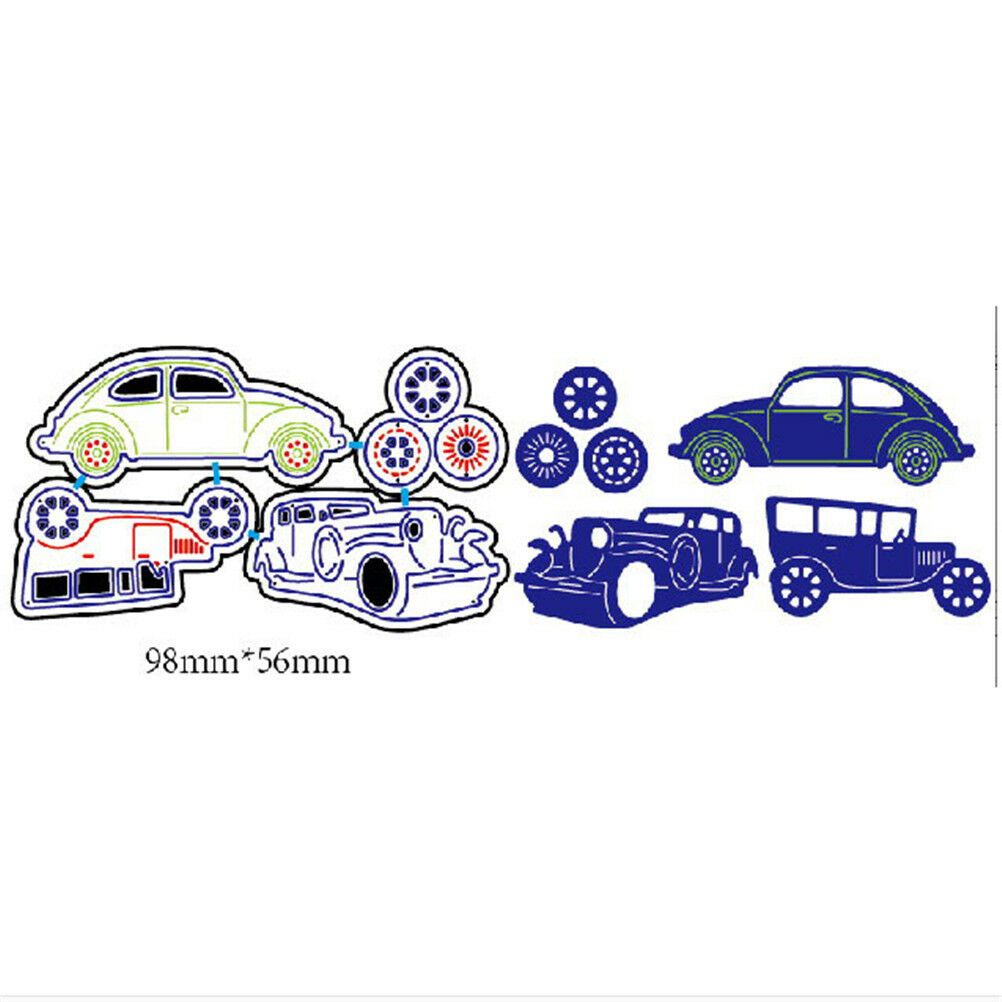 4pcs Classic Cars Metal Cutting Dies For DIY Scrapbooking Album Paper Cards BDFL