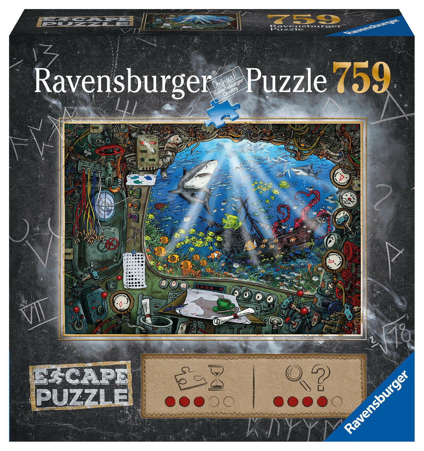 19959 Ravensburger Escape Puzzle Submarine Jigsaw Puzzle inc 759pcs Age 12 Years