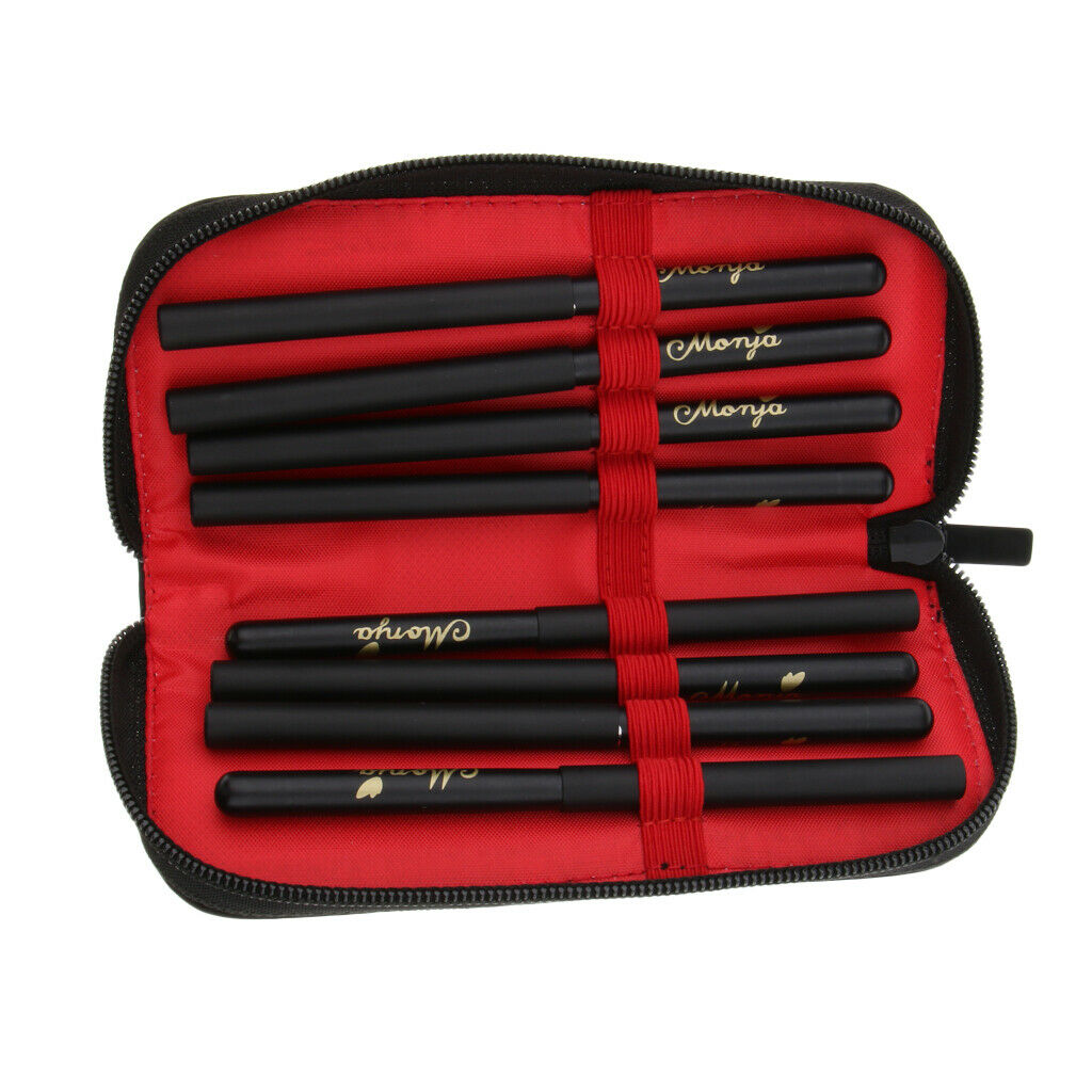 Nail Art Polish Painting Drawing Liner Tips Tools UV Gel Nail Brush Case Set