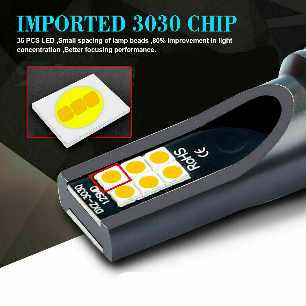 Pair H4 HB2 LED Bulb Hi/Lo Beam White Motorcycle Headlight Lamp Bulbs 55W US