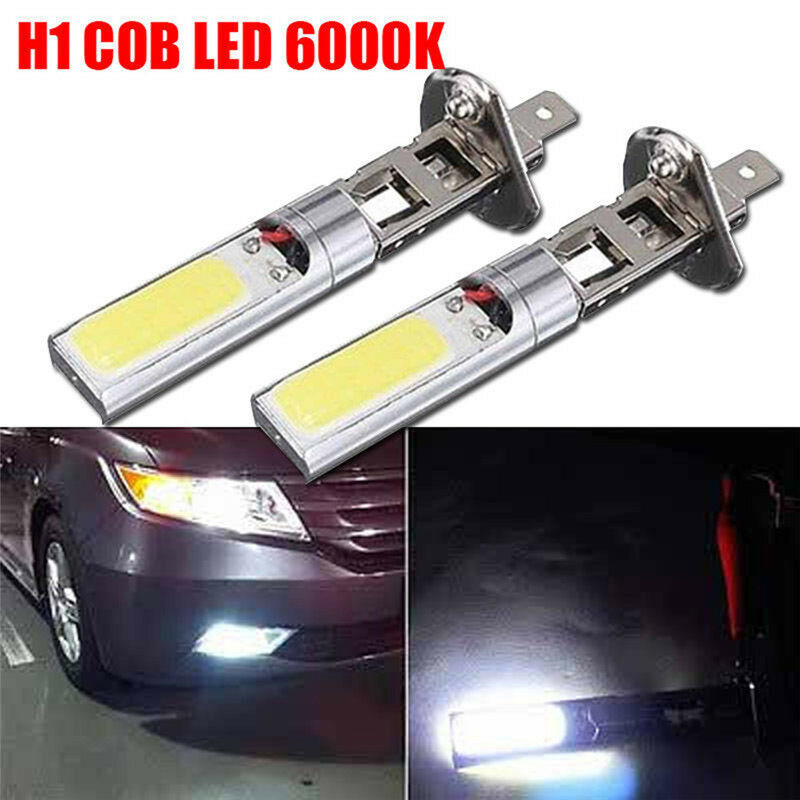 2PCS H1 COB LED Auto Fog Light Headlight DRL Daytime Running Light Bulb Wh N& SJ