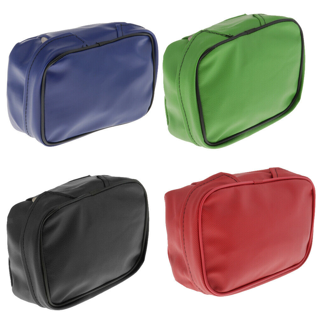 2pcs Black+Red Motorcycle Rear Tail Seat Saddle Waterproof Sport Bag Storage