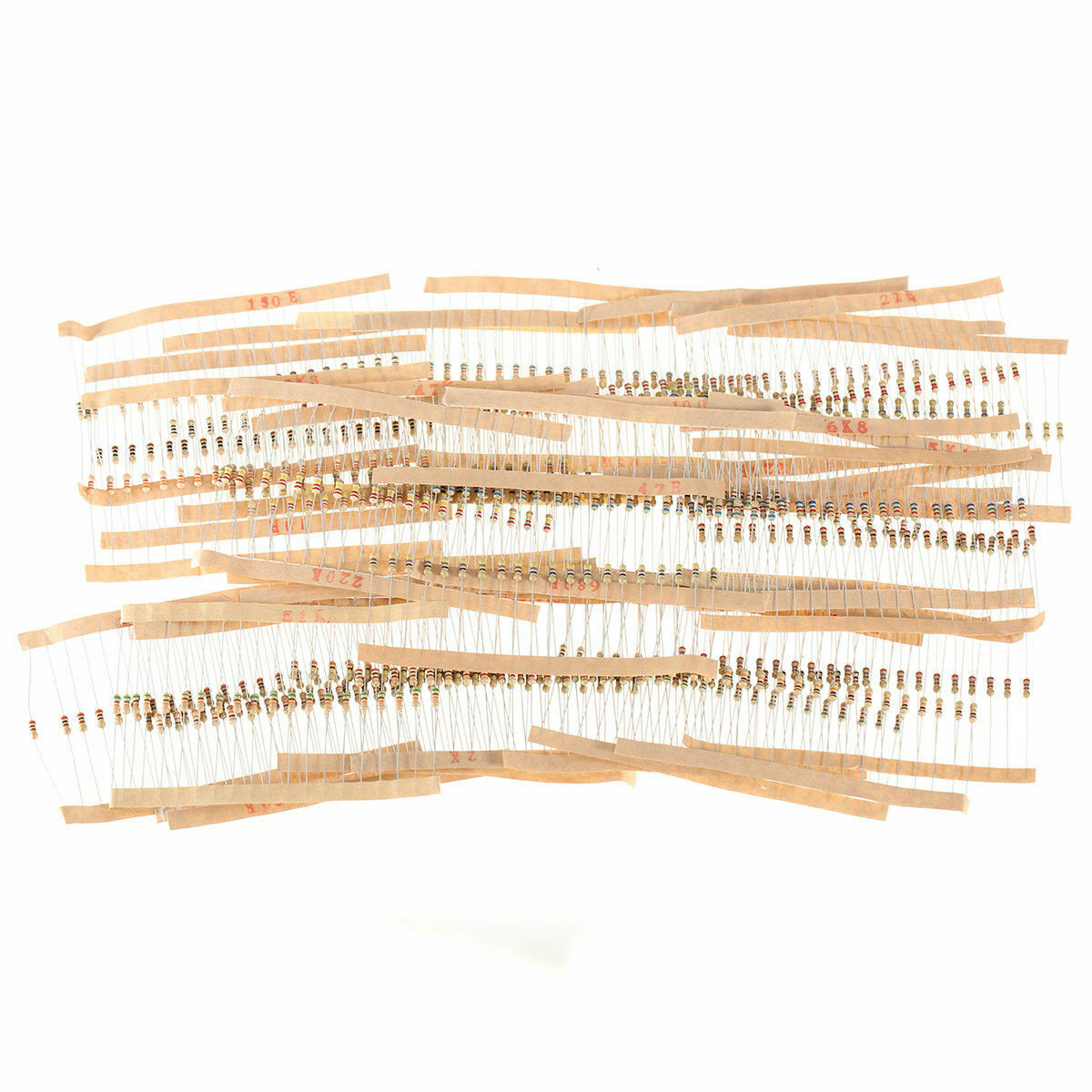 600pcs 30 Values 1/4W 5% Carbon Film Resistors Resistance Assortment Kit Set