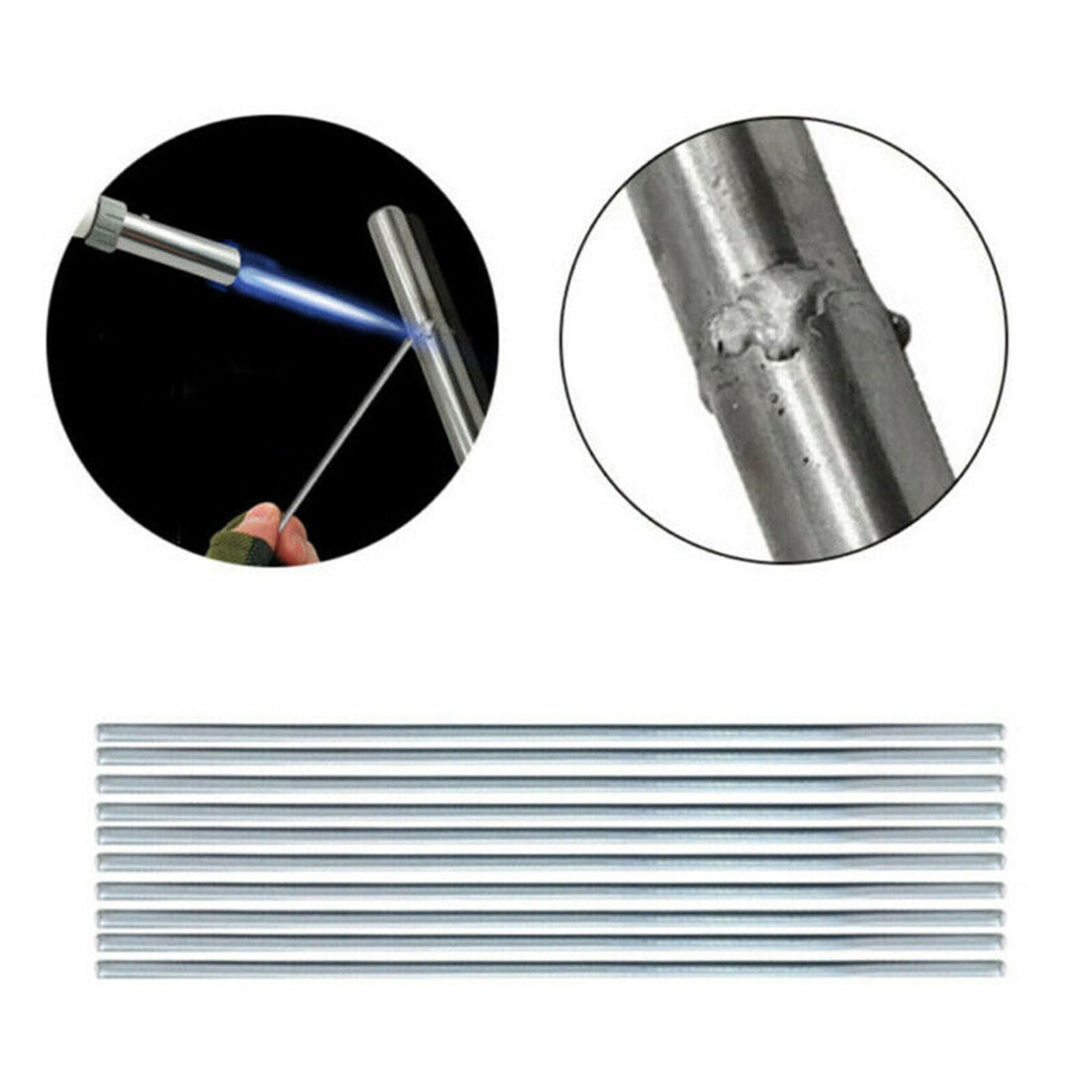 50pcs Aluminum Solution Welding Flux-Cored Rods Wire Brazing Rod 1.6MM x 33CM