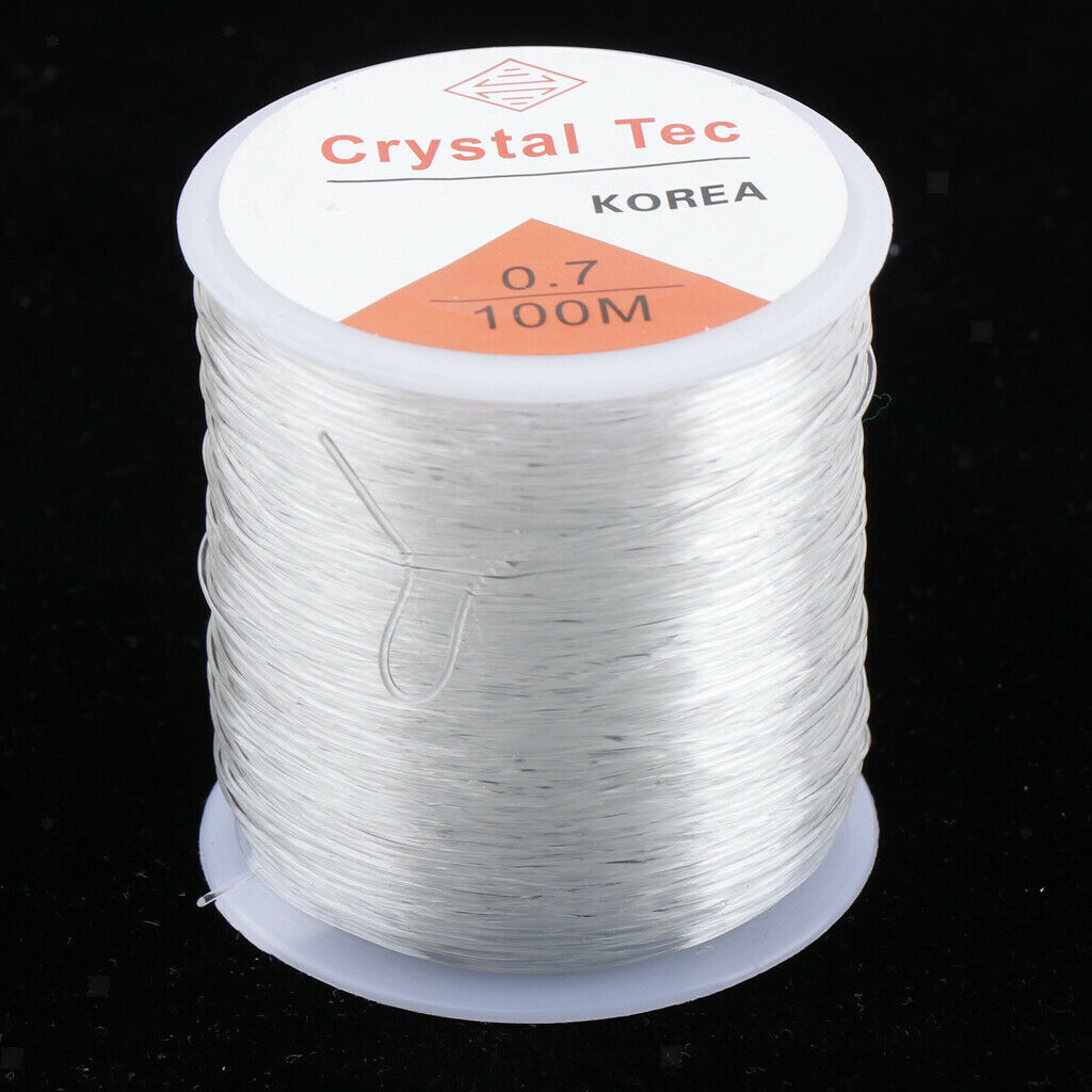 100m / Roll Crystal Elastic Stretch Beads Thread Cord String DIY Craft-0.7mm