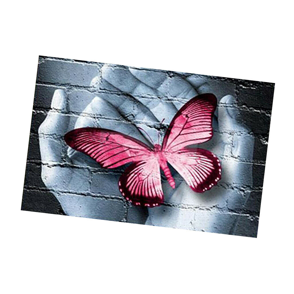 Palm Butterfly Full Drill 5D DIY Diamond Painting Kit Cross Stitch Crystals