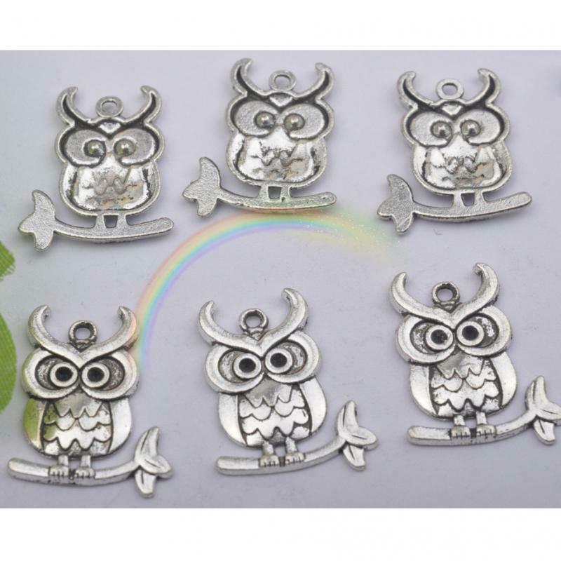 30 pcs Mixed Owl Charms Pendant Jewelry Making Accessories