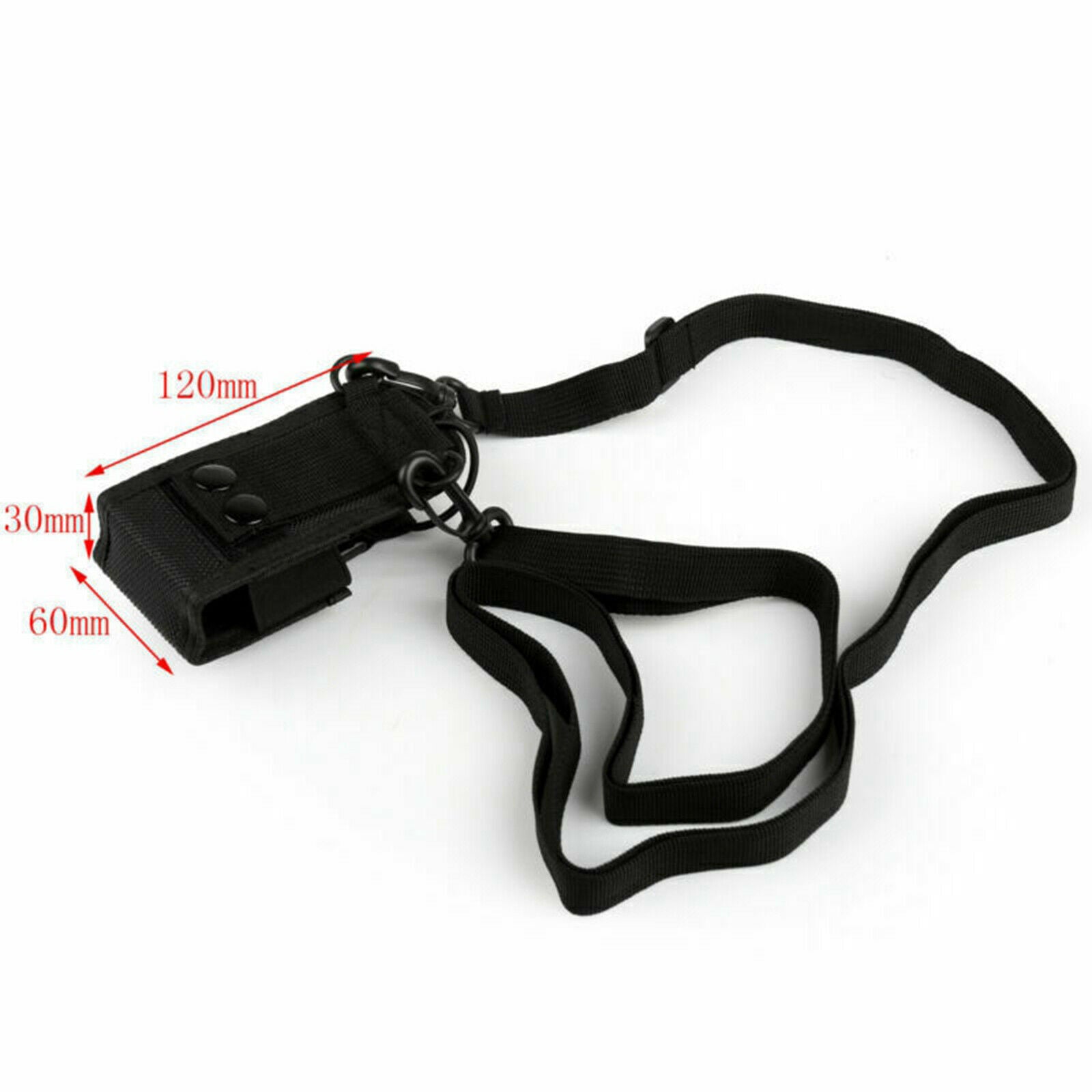 Multi-Function Radio Holder Case Bag with Sling Radio Talkie Accessory Black