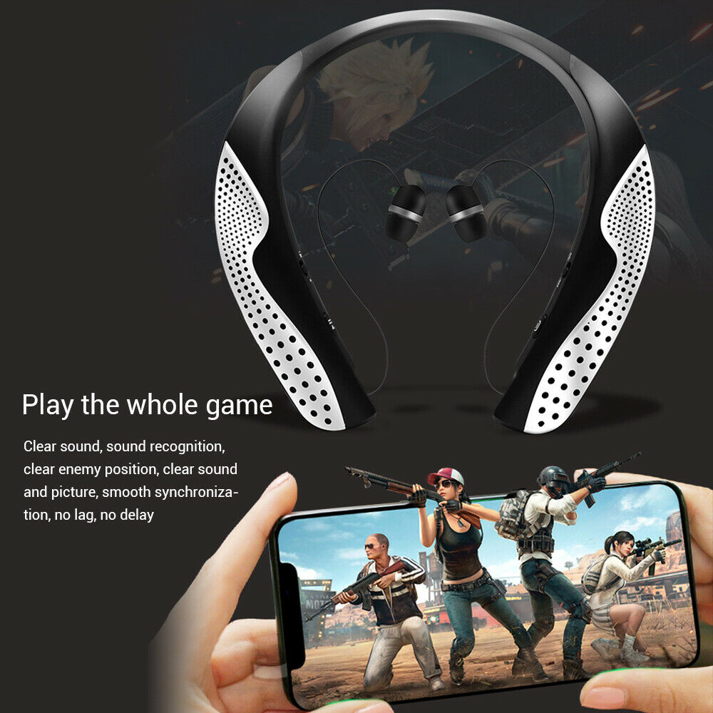 Wireless Headphones Bluetooth Speaker Neckband Headsets w/Mic In Ear Earbuds