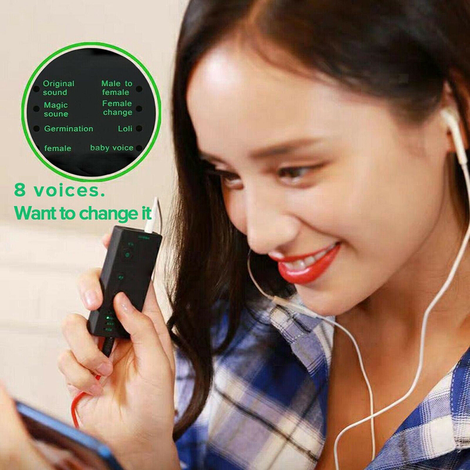 Voice Changer Device Audio Card Sound Changer Microphone Disguiser for PS4