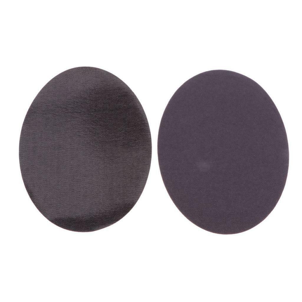 6 Pairs Elbow Knee Patches DIY Shirt Suit Blouses Backpack Sewing Black Grey