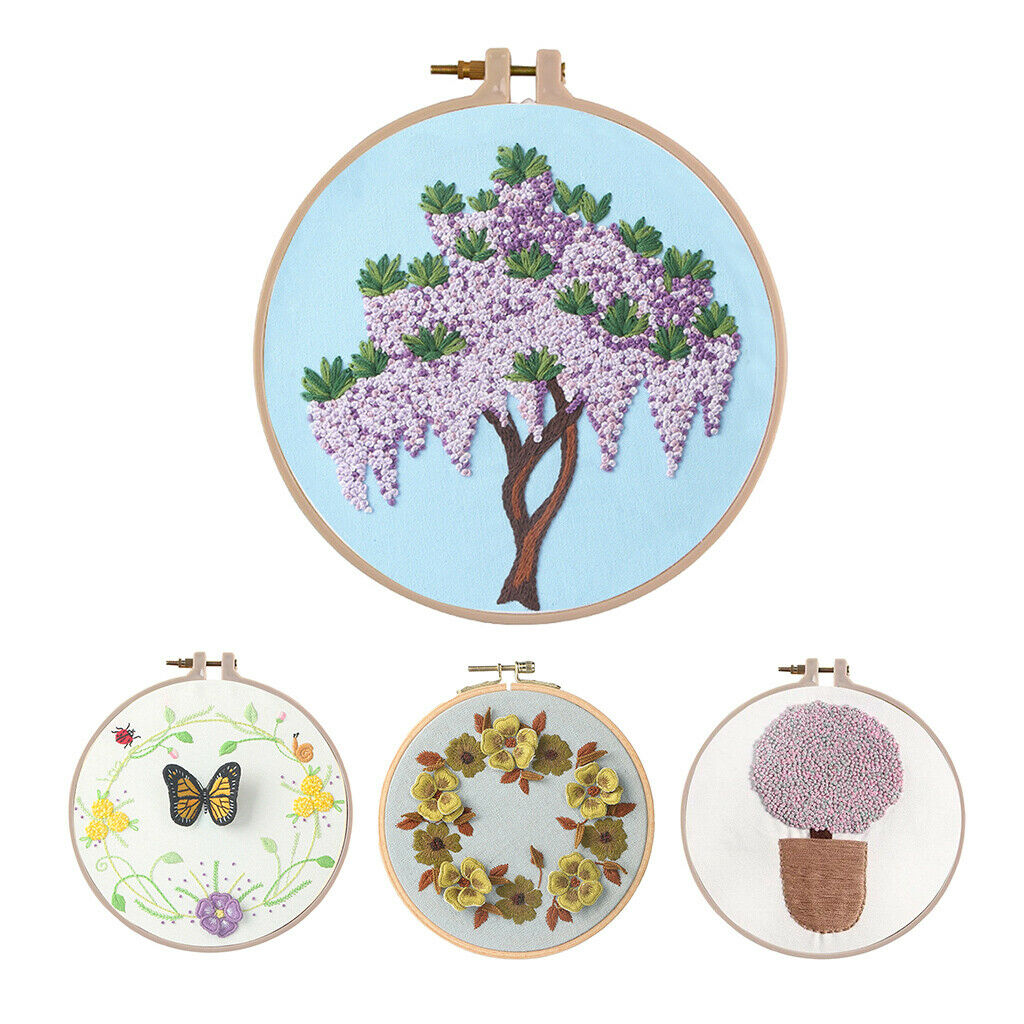 Embroidery Starter Kit Cross Stitch Kit with Plant Pattern for Beginners 4