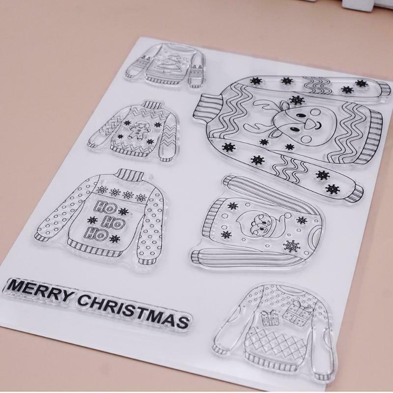 Christmas Sweater Embossing Clear Stamp for Scrapbook Album Paper Card