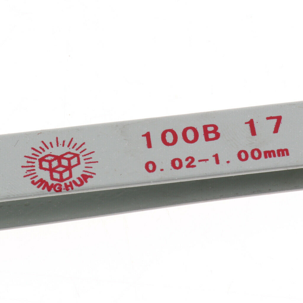 0.02mm to 0mm Thickness Metric Feeler Gauge 17  Stainless Steel Gauge