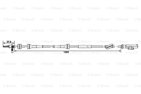 1997-2010 Alfa Romeo Gt 156 932 937 ABS Rear Wheel Speed Sensor BOSCH 0265007488