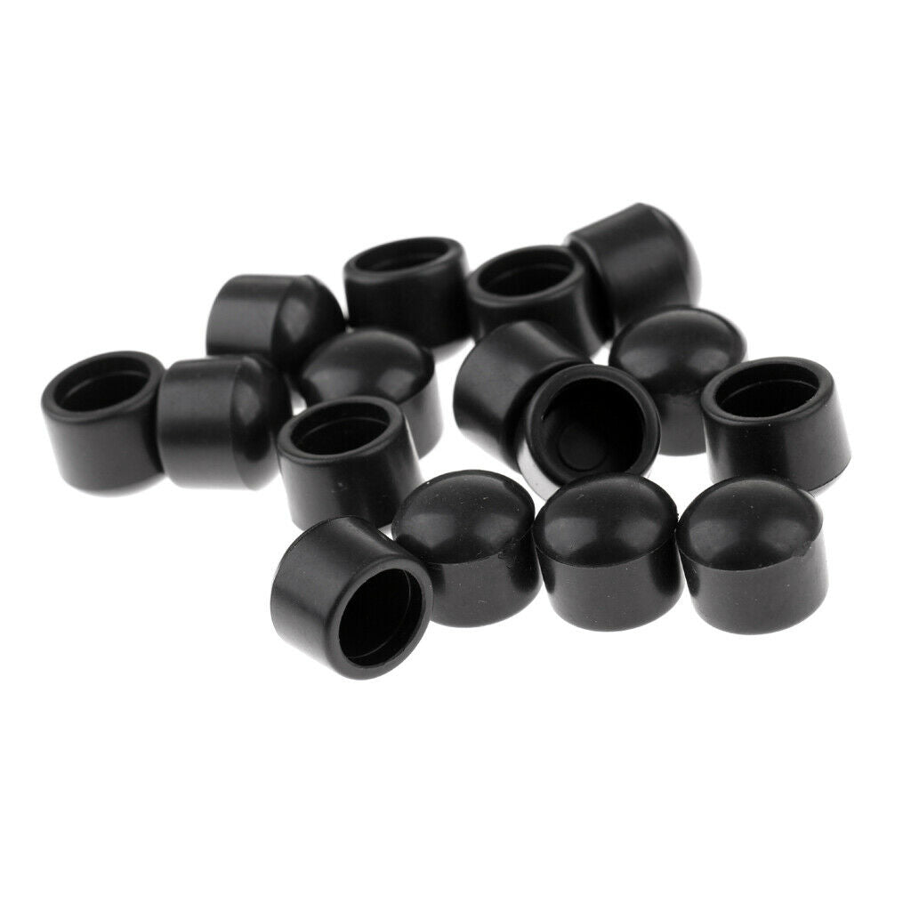 16Pcs Table Football Foosball Rod Cover End   Accessory Black