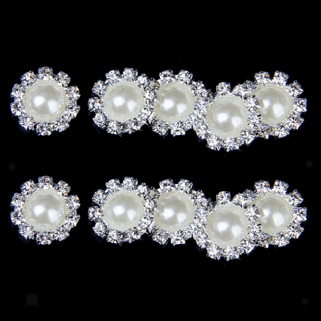 100x Crystal Button Flatback Button DIY Jewelry Ornament Garment Decor