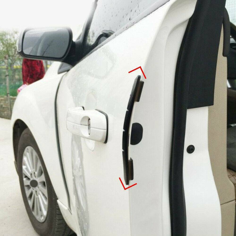4Pc Car Door Edge Scratch Anti-collision Protector Guard Strip Accessories Black