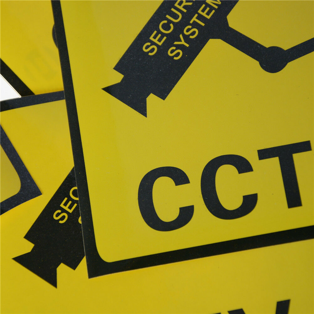 3x/set CCTV Security System Camera Sign Waterproof Warning Stickers DEAU