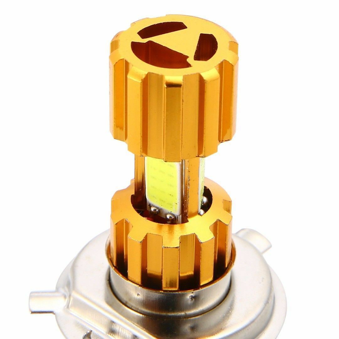 1pcs H4 18W LED 3 COB Motorcycle Headlight Bulb 2000LM 6000K Hi/Lo Beam Lights