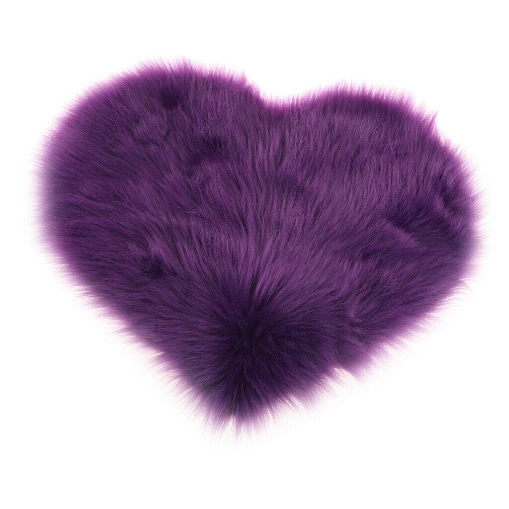 Red &Violet Super Soft Warm Heart-shaped Wool-like Plush Throw Pillow Case
