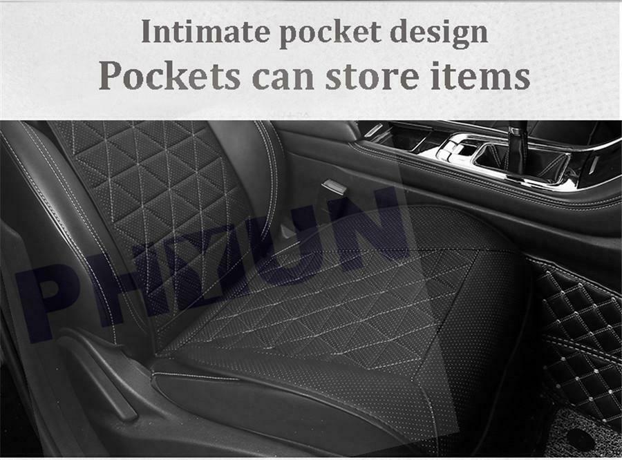 Universal PU Leather Black Car Seat Cover Front Cushion Breathable Protector